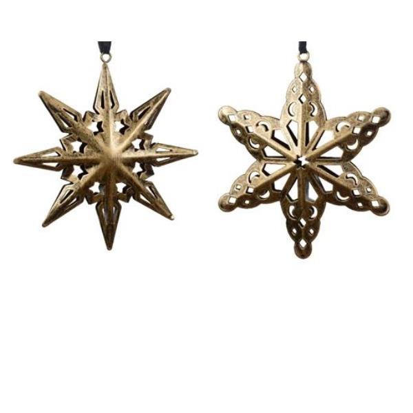 Star iron cut out 6 points star 2ass bronze L.22cm x W.12cm x H.2.5cm