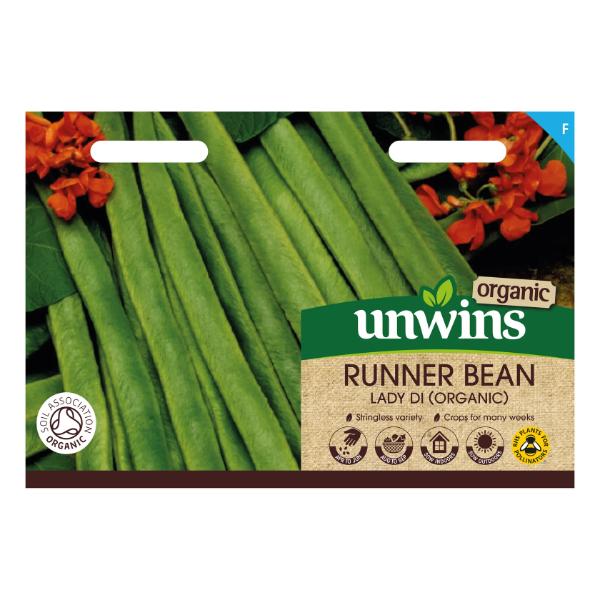 Runner Bean Lady Di (Organic)Organic (L)