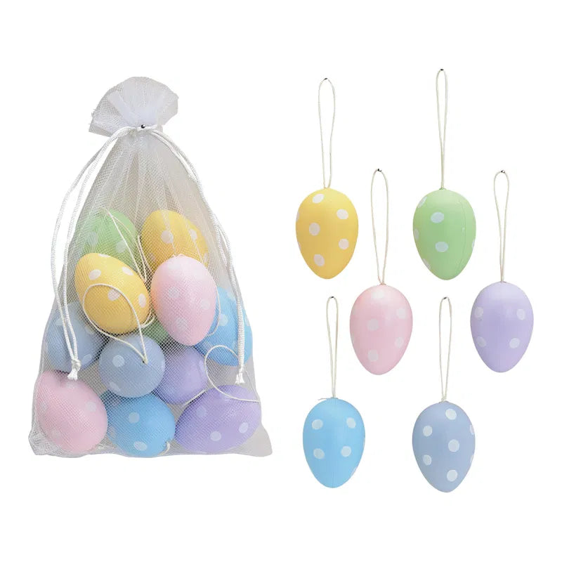 Hanger set Easter eggs, bag of 12 (W/H/D) 16x18x6cm (bag)