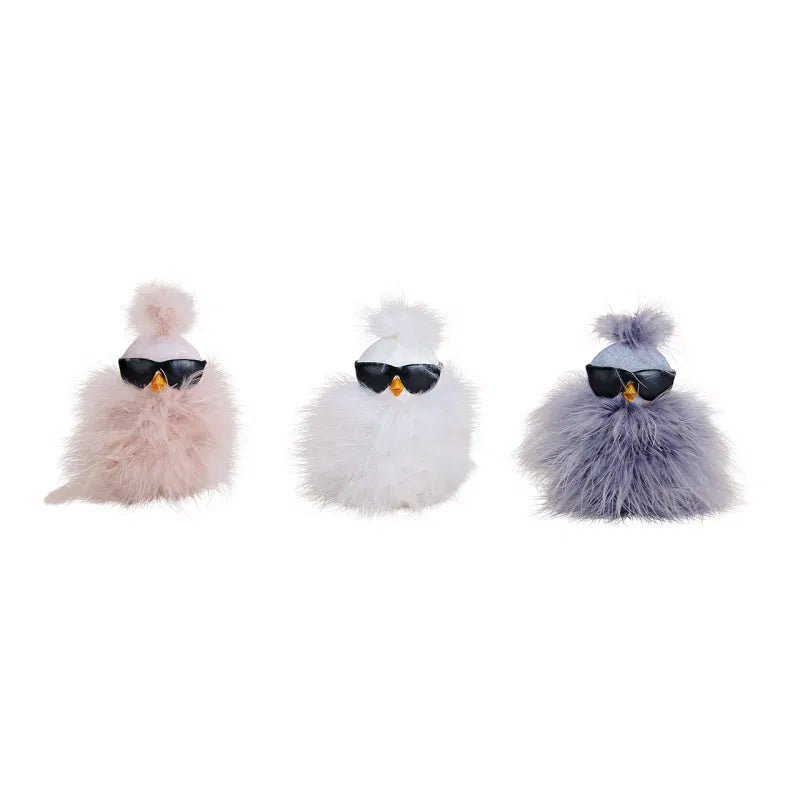 Chick with sunglasses, (W/H/D) 5x12x3cm