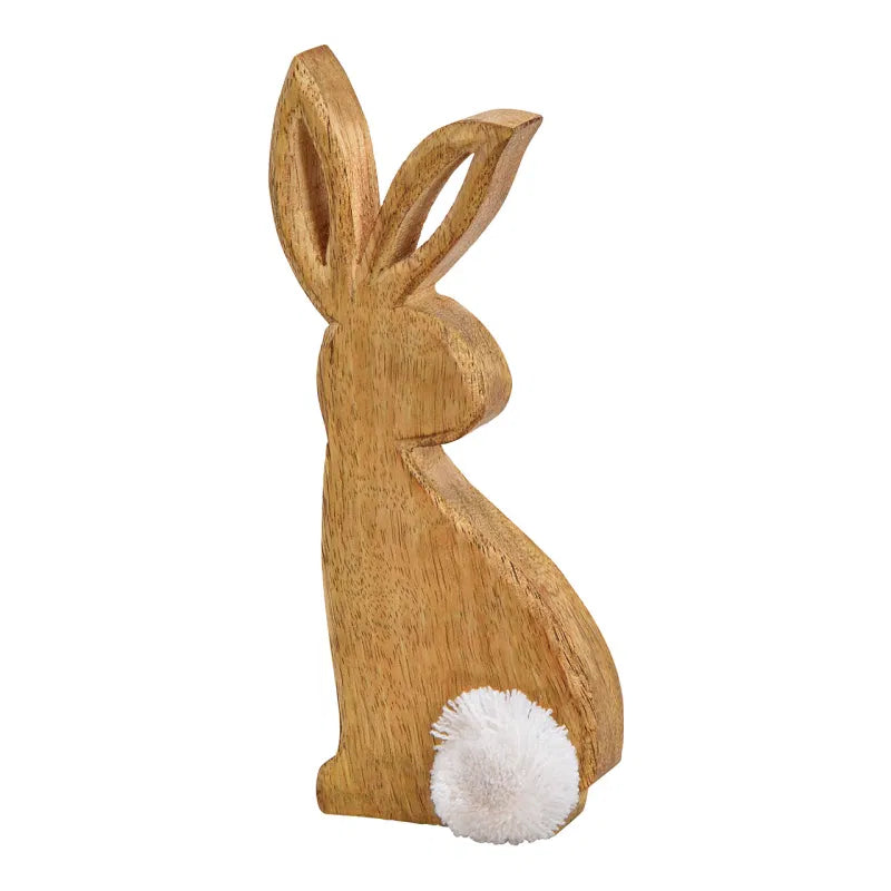 Wooden rabbit stand Brown (W/H/D) 8x20x2cm
