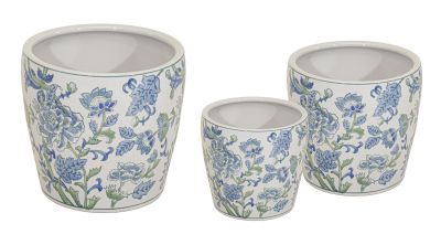 Qing Egg Pot W/Blue/Green Ø26 H28