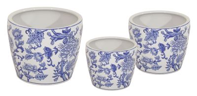 Qing Egg Pot Small Blue Ø26 H21