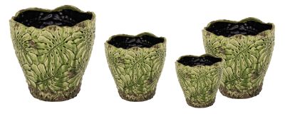 Bohemian Leaf Pot Green Ø20 H20