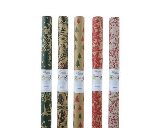 Giftwrapping paper brown/colour(s) L.200cm x W.70cm x H.0.01cm