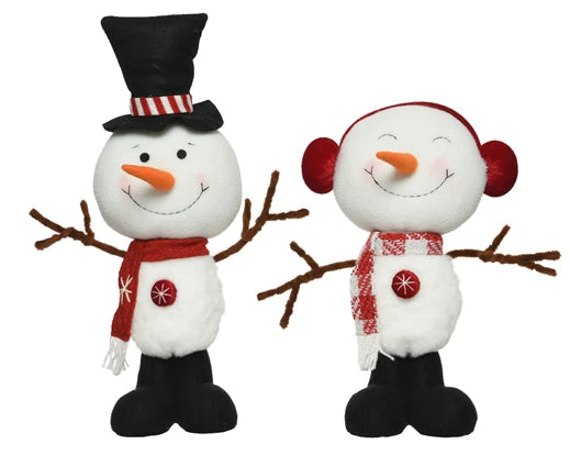 Snowman polyester with scraftw earmuffw hat white/colour(s) L.16cm x W.11cm x H.45cm