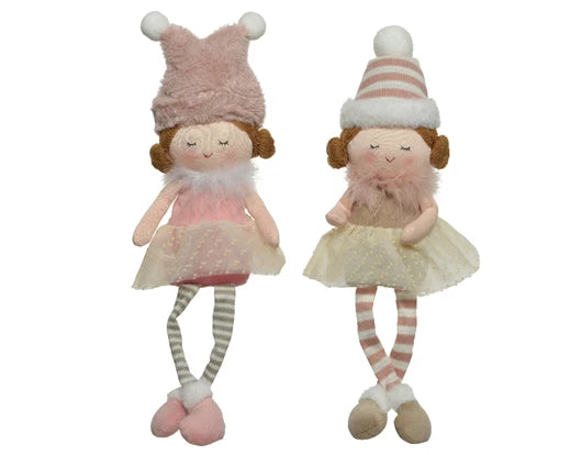 Figure polyester w fur w hat pink/colour(s) L.12cm x W.7cm x H.49cm