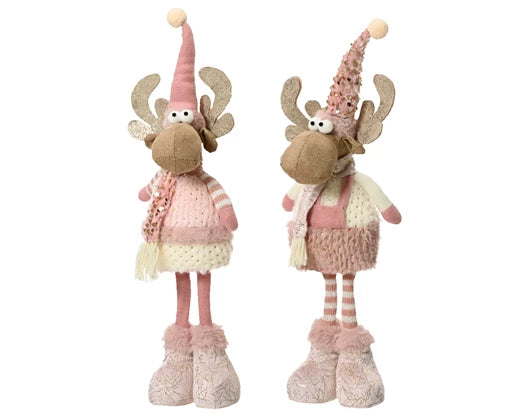 Deer polyester pink/colour(s) L.14cm x W.12cm x H.50cm