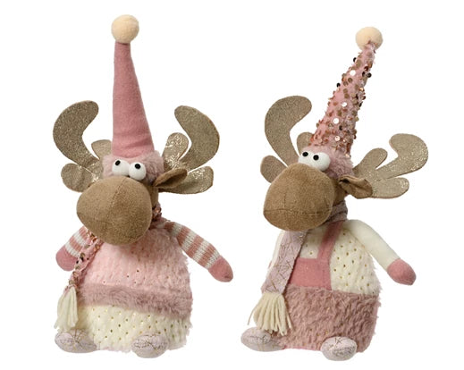 Deer polyester pink/colour(s) L.14cm x W.10cm x H.30cm