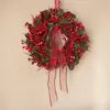 Big berry wreath red berries indoor green/red D.60cm x H.14cm