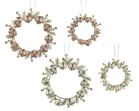 Wreath iron bells L.12cm W.12cm H.2cm