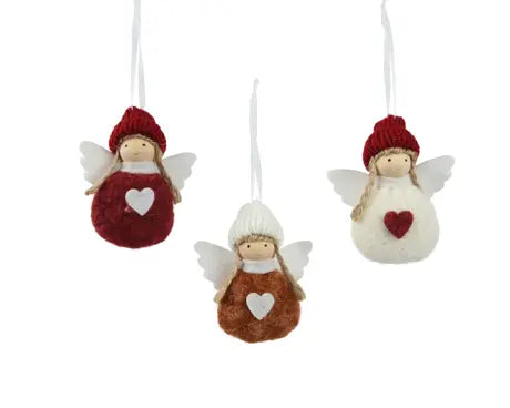 Angel polyester with ribbon hanger L.9cm x W.7cm x H.3.5cm