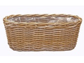BASKET OVAL RATTEN GREY Ø50 x 20 H20cm