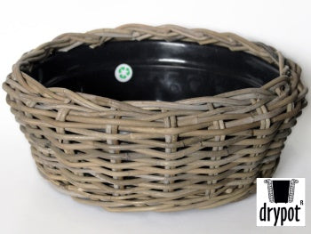 Drypot Bowl Rattan Grey Pot Ø46h 18cm