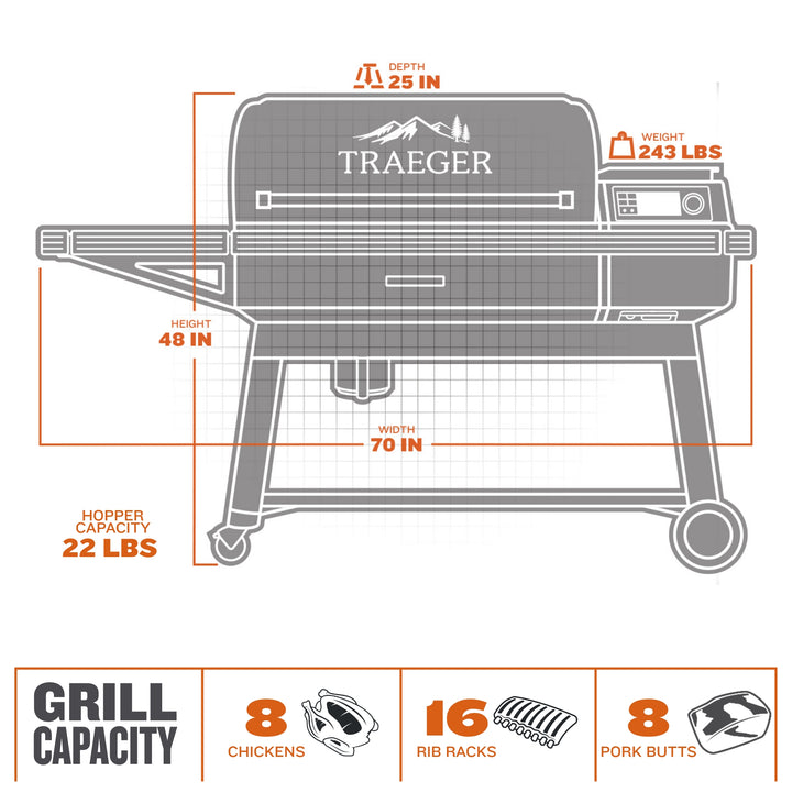 TRAEGER IRONWOOD XL WiFi ENABLED 2023 PELLET GRILL