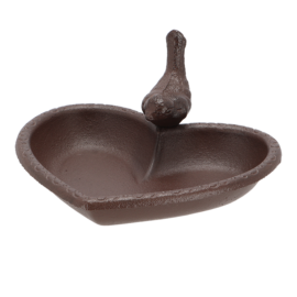 Birdbath Heart Shape Cast Iron