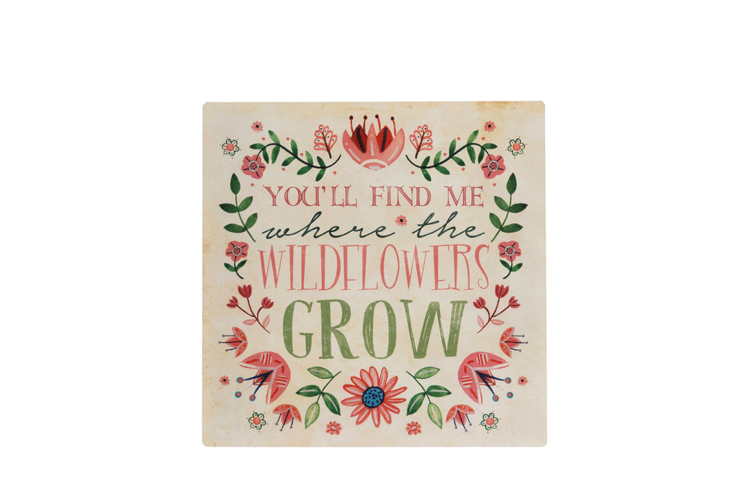 Wildflowers Sign 35x35cm