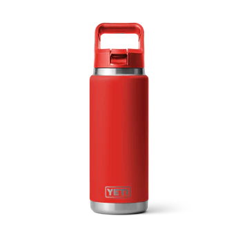 YETI RAMBLER 26 OZ STRAW BOTTLE RESCUE RED
