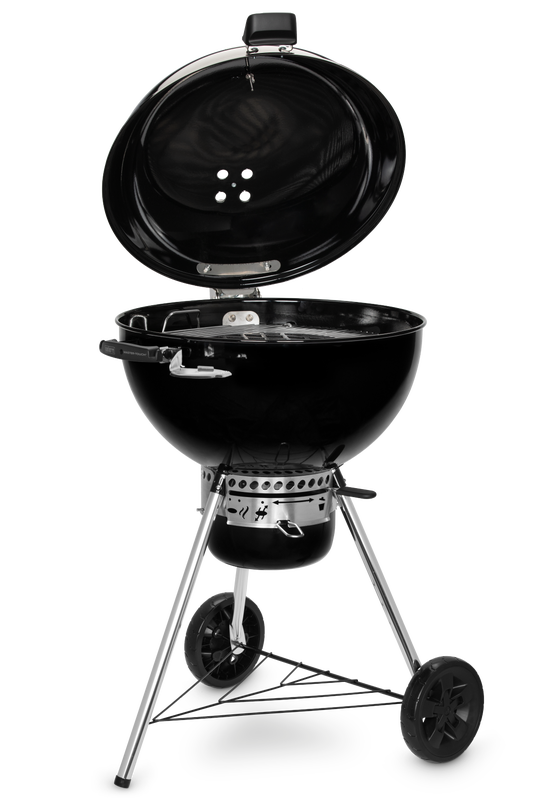 Lid open on a Weber Master-Touch Premium E-5775