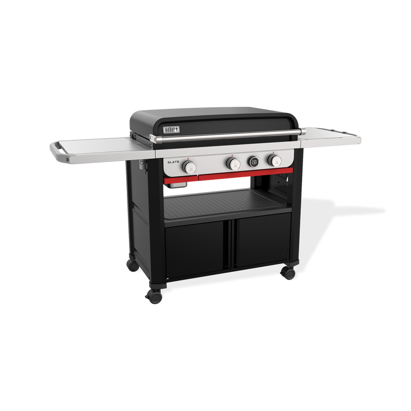 Weber SLATE Griddle 76 cm left side view on a white background
