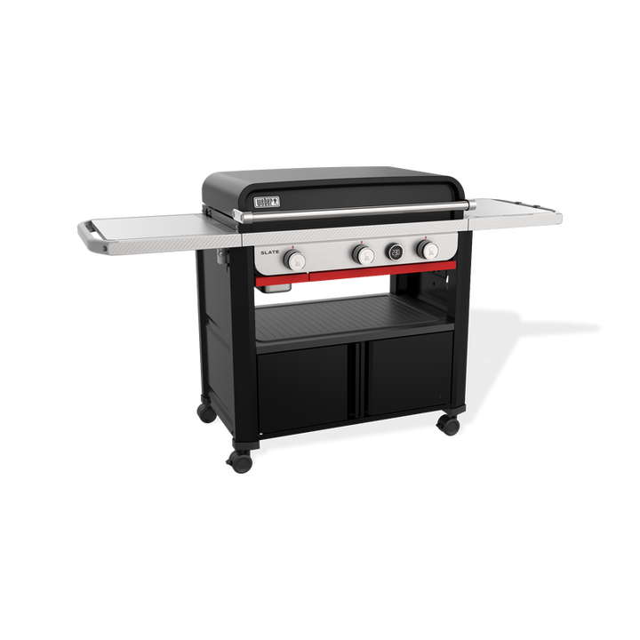Weber SLATE Griddle 76 cm left side view on a white background