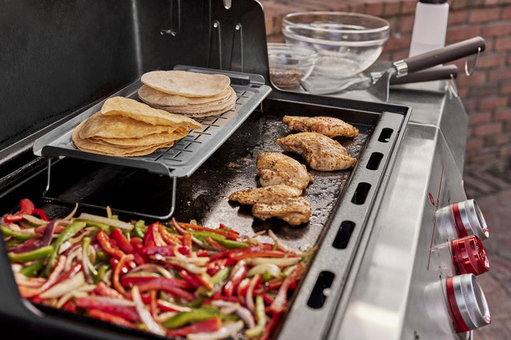 food cooking on a Weber Spirit Griddle