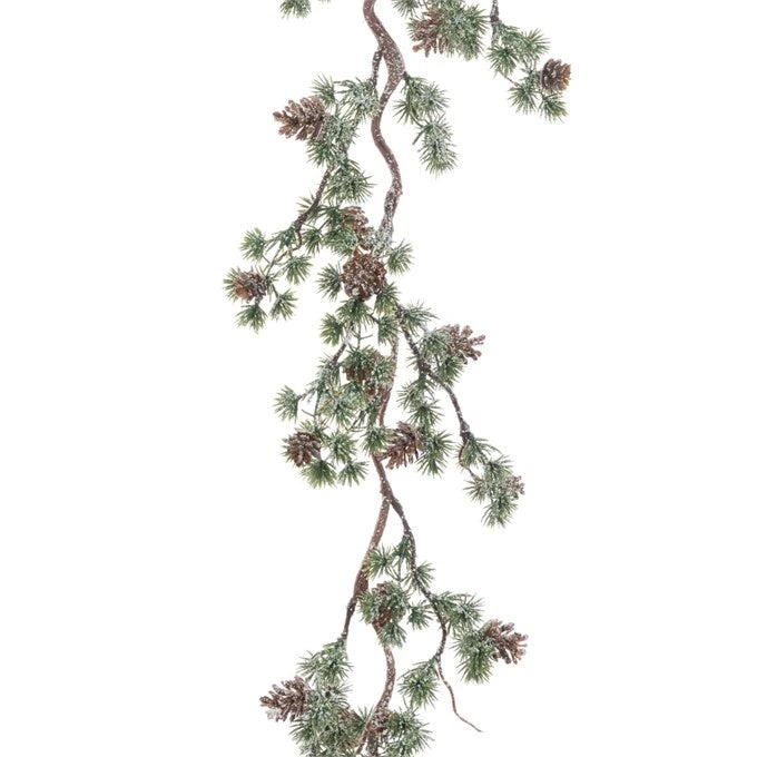 Snowy Mini Pine Cone Garland