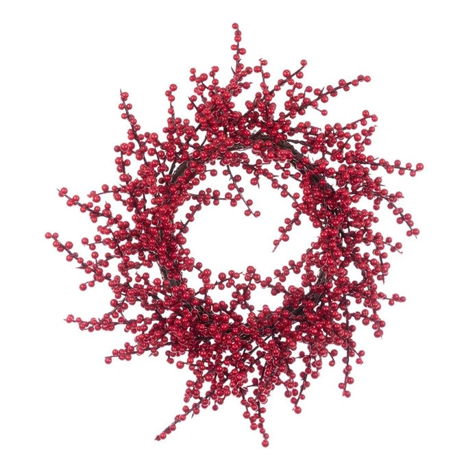 A wreath made of red berries, circular in shape, with visible stem details.