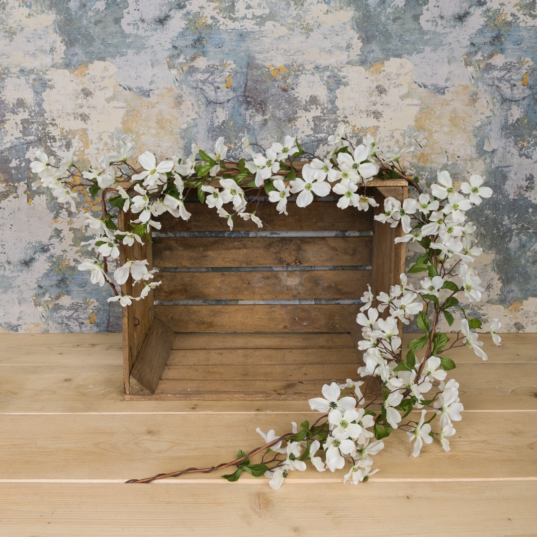 White Dogwood Garland 150cm