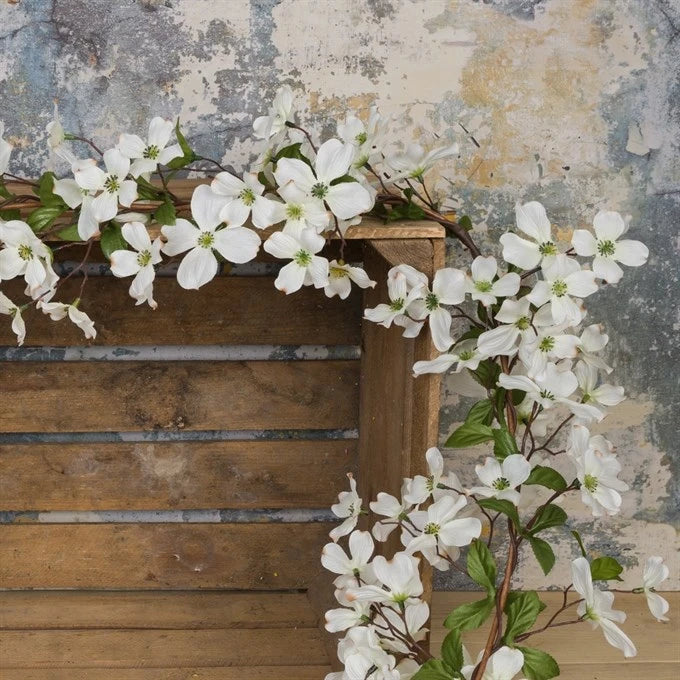 White Dogwood Garland 150cm