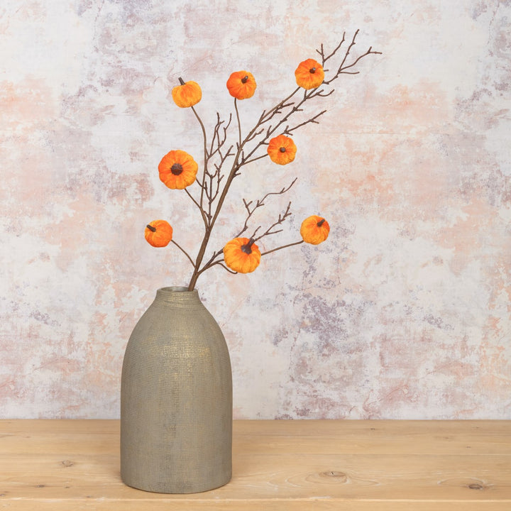 Velvet Pumpkin Spray 74cm