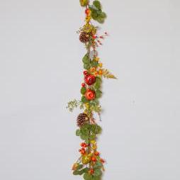 5  Pomegranates, Apples, Pears, Cones, Berries Garland