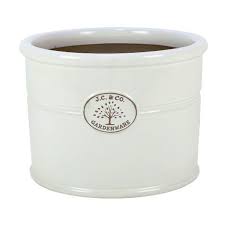 JC & CO White Glazed Cylinder Ø29cm
