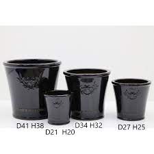 Bee Botanic Planter Black D21H20