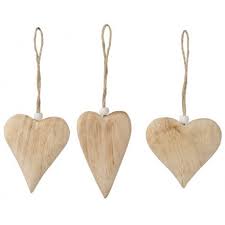 wood heart hanger Dost L