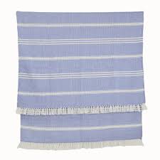 Oxford Stripe Blanket Cobalt