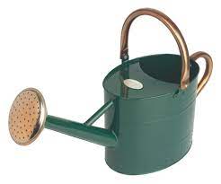 GREEN METAL WATERING CAN 4.5Ltr