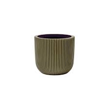 Vase ball Groove Ø29x26 green