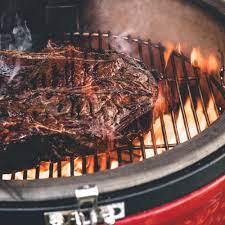 Steak cooked on a Kamado Joe Grill