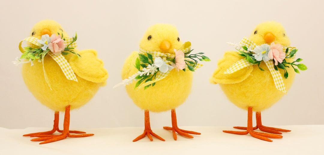 EASTER FELT CHICK 3 ASSORTED