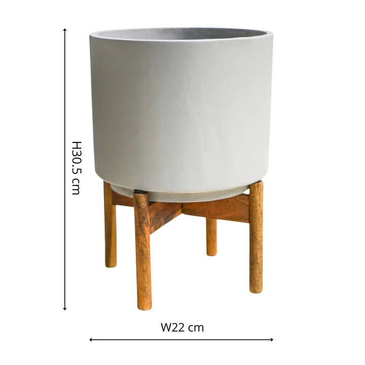 vigo concrete grey Planter with stand Ø22cm