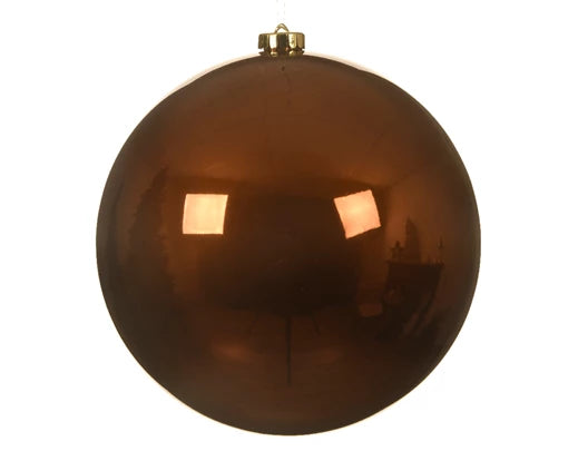 Bauble shatterproof shiny cinnamon 20cm