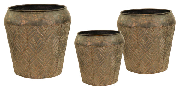 Amira Leaf Pot Vintage Copper Ø26H29.Ø5