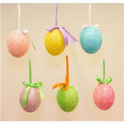 EASTER GLITZ MEDUM EGG HANGER 12 X 10CM