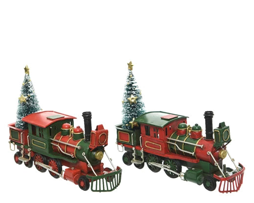 Train iron tree, snow L.20cm x W.7cm x H.13cm