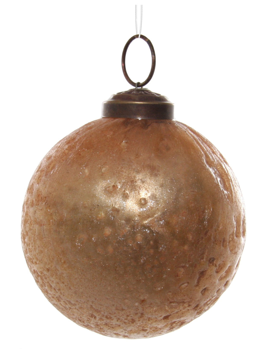 Glass ball gold sugared 8cm