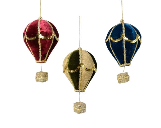 Balloon polyester velvet satin ribbon, gold foil, glitter