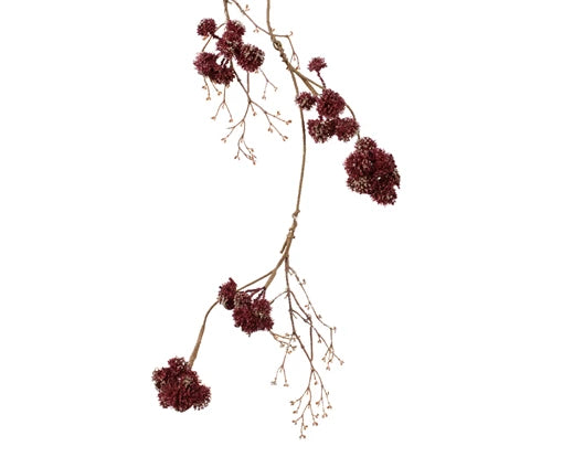 Garland Presentation type plastic - red glitters