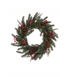 Barholm Berry Pine Wreath 60cm