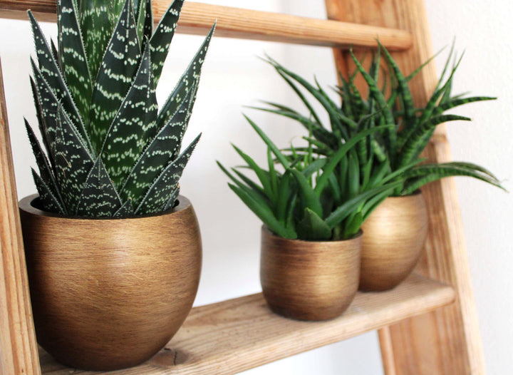 Vase Ball Retro Pot Ø39cm H34cm Gold